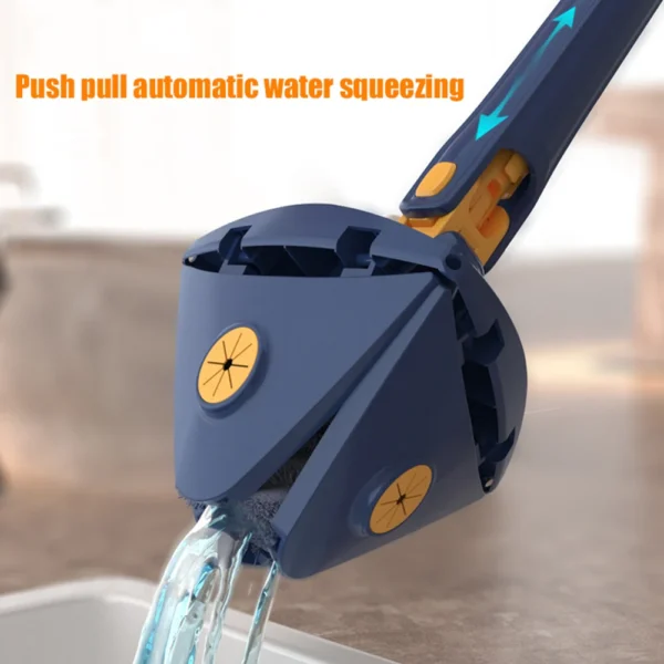 360° Rotatable Adjustable Cleaning Extendable Triangle Mop With Long Handle - Image 2