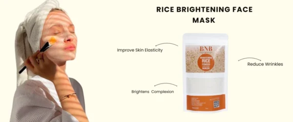 Bnb Whitening Rice Organic Glow Kit | Organic Rice Facial Skin Care Kit, Brightening Face Scrub (without Box) - Image 3