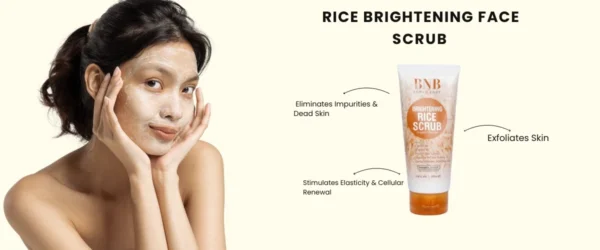 Bnb Whitening Rice Organic Glow Kit | Organic Rice Facial Skin Care Kit, Brightening Face Scrub (without Box) - Image 2
