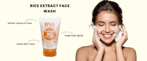 Bnb Whitening Rice Organic Glow Kit | Organic Rice Facial Skin Care Kit, Brightening Face Scrub (without Box)