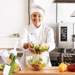 4 In 1 Vegetable Cutter Chopper Adjustable Multi-function Cutter Vertical Vegetable Cutter Kitchen Shredder Grater Artifact